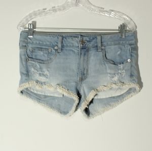American Eagle distressed Shortie stretch shorts